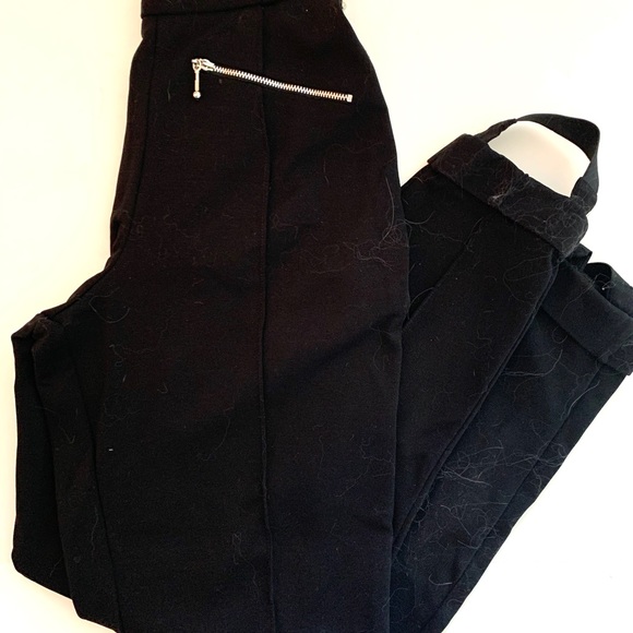 Ann Taylor Black Skinny Cropped Cuffed Pants - Picture 1 of 5